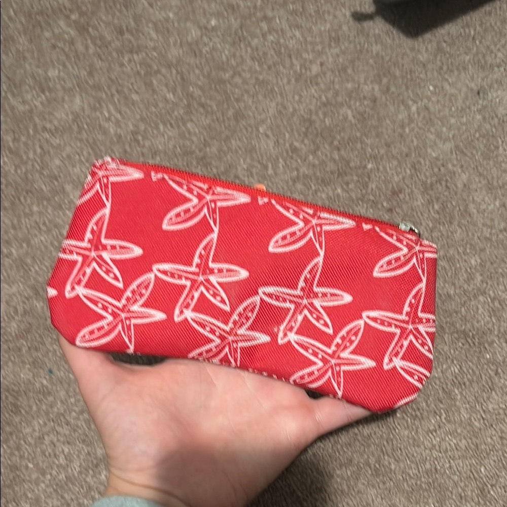 Red Patterned Pouch - Picture 2 of 3